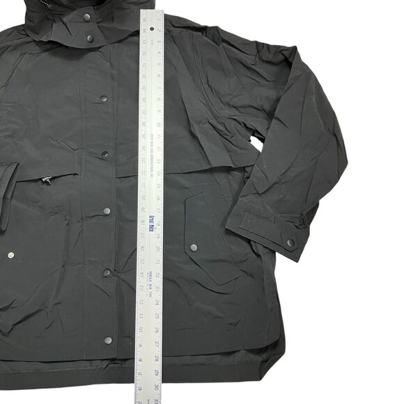 J Crew Rain Jacket XXL Tall Perfect Black Hooded Water Resistant Travel - Picture 3 of 16